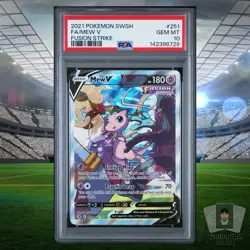 Mew V Full Art 2021 Pokemon Sword & Shield Fusion Strike #251/264 PSA 10 GEM MT - Image 1