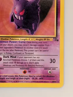 Gengar - Pokemon Fossil 20/62 Unlimited - Image 5