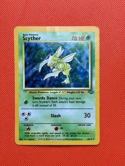 Pokemon TCG Scyther Jungle 10/64 Holo Unlimited Holo Rare - Image 1