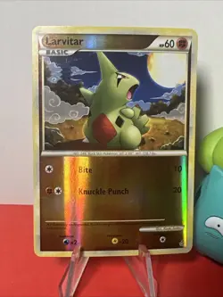 Larvitar Unleashed Pokemon TCG 51/95 HeartGold & SoulSilver Reverse Holo - Image 1