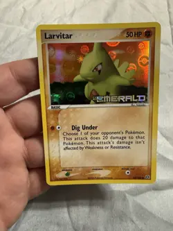 Larvitar 52/106 Pokemon EX Emerald Reverse Holo - Image 1