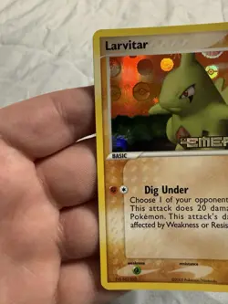 Larvitar 52/106 Pokemon EX Emerald Reverse Holo - Image 3