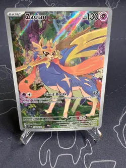Pokemon TCG Zacian AR 100/094 Phantasmal Flames Mint Condition - Image 1