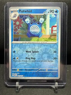 Poliwhirl 061/165 Reverse Holo Pokemon 2023 Scarlet Violet 151 NM English - Image 1