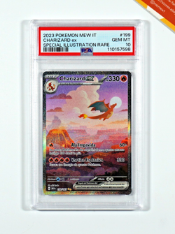 Pokemon PSA 10 Charizard Ex #199 Special Illustration Rare 151 2023 Italiano - Image 1