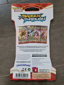 Pokemon XY Breakthrough Sleeved Booster Pack Zoroark Art - Sealed - Image 2