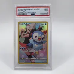 2019 Pokemon Piplup Secret Rare 239/236 Sm-Cosmic Eclipse PSA 9 Holo - Image 1