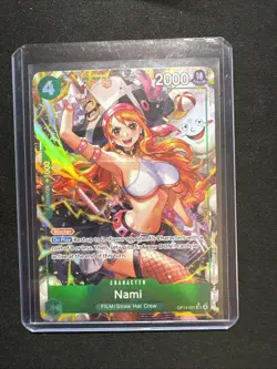 English One Piece Nami Alt Art OP14-031 The Azure Sea's Seven NM - Image 1