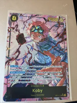 One Piece CCG Koby SEC Alt Art A Fist of Divine Speed OP11-119 English - Image 1
