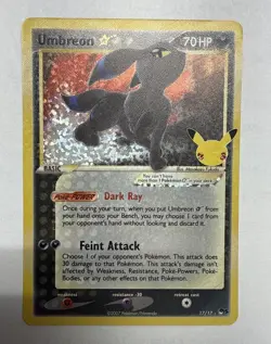 2021 Pokemon SWSH Celebrations Umbreon Classic Collection #17/17 Card - Image 1