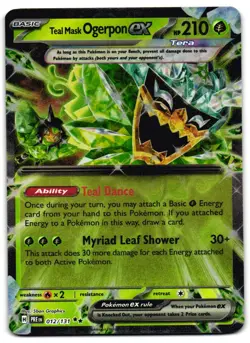 Teal Mask Ogerpon ex 012/131 - Prismatic Evolutions Pokemon TCG - LP Card - Image 1