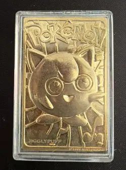 Set Of 2 23K Gold Plated Pokemon Cards Vintage 1999 Charizard Jiggly Puff - Image 5