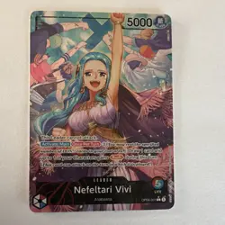 Namco Nefeltari Vivi Leader Card OP04-001 Alternate Art Foil One Piece CCG 5000 - Image 1