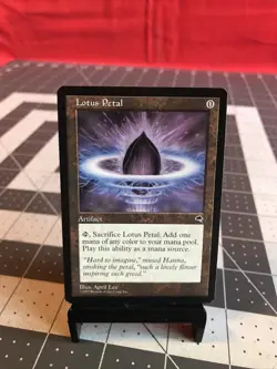 Vintage 1997 MTG Tempest Lotus Petal Card Near Mint - Image 1