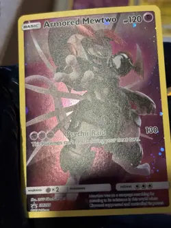 Pokemon Armored Mewtwo Holo SM228 Basic Psychic 2019 English TCG Card - Image 3