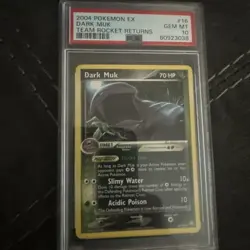 Pokemon Dark Muk EX Team Rocket Returns NON Holo Rare #16 PSA 10 Gem Mint - Image 1