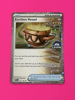 Pokemon Earthen Vessel 163/182 Paradox Rift Great Ball League Stamp Promo - Image 1