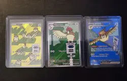 Pidgeot EX 225/197 Pidgeotto 208 Pidgey 207 Pokemon Obsidian Flames NM-/LP+ - Image 1