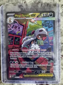 Mega Scrafty ex - 285/217 Special Illustration Rare Ascended Heroes NM Pokemon - Image 1