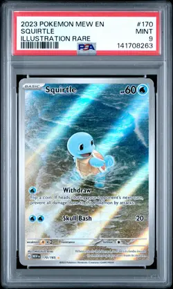 Squirtle #170 2023 Pokemon Mew En 151 Illustration Rare PSA 9 250001 - Image 1