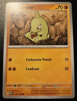 Larvitar 105/197 Common Scarlet & Violet: Obsidian Flames Pokemon TCG - Image 1