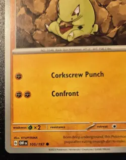 Larvitar 105/197 Common Scarlet & Violet: Obsidian Flames Pokemon TCG - Image 4