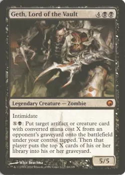 MTG Geth Lord of the Vault (64) *Non-Foil* Base Mythic Scars Of Mirrodin 2010 NM - Image 1