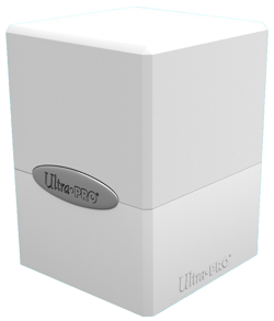 Ultra Pro Arctic White Satin Cube Deck Box Card Compartment Storage Case mtg - Image 1