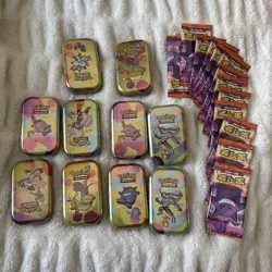 Pokemon TCG Scarlet & Violet 151 Mini Tin - 10 Tins (20 Packs) + gengar packs 13 - Image 1