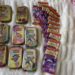 Pokemon TCG Scarlet & Violet 151 Mini Tin - 10 Tins (20 Packs) + gengar packs 13 - Image 3