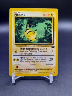 Pikachu #27 WOTC Black Star PROMO "Bumblebee" Pokemon EX - Image 1