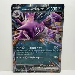 Team Rocket’s Nidoking EX 119/182 SV10: Pokemon Destined Rivals Double Rare 2025 - Image 1