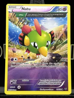 Natu 28/108 XY Roaring Skies Full Art Reverse Holo Delta Pokemon TCG 2015 LP - Image 3