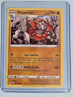 2022 Rhyperior 91/196 - Rare - Lost Origin - NM/MINT Pokemon TCG - Image 1