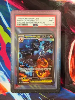 Pokemon Mega Charizard X ex Special Illustration Rare Holo PSA 9 125/094 - Image 1