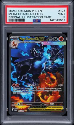 Pokemon Mega Charizard X ex Special Illustration Rare Holo PSA 9 125/094 - Image 3