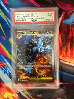 Pokemon Mega Charizard X ex Special Illustration Rare Holo PSA 9 125/094 - Image 5