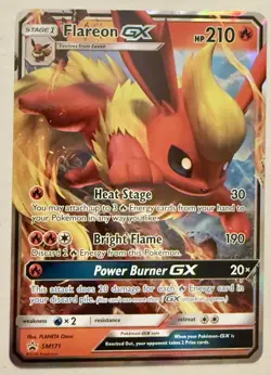 Full Art Flareon GX SM171 Promo NM TCG Pokemon - Image 1