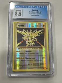 Zapdos Reverse Holo 42/108 Pokemon XY Evolutions CGC 8.5 NM/Mint+ - Image 1