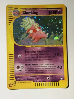 Pokemon TCG Slowking Holo Card Aquapolis H22/H32 - Swirl - Image 1