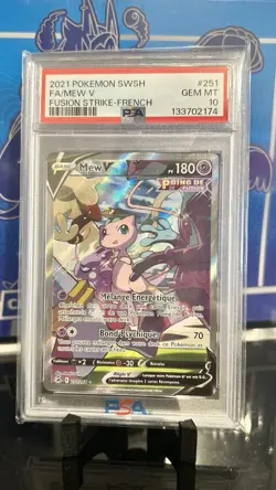 Carte Pokemon Mew V 251/264 Poing De Fusion PSA10 FR - Image 1