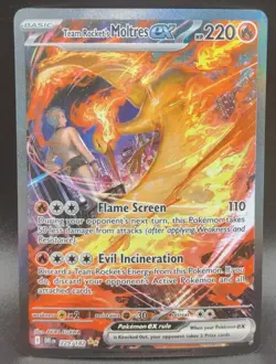 Team Rocket's Moltres ex 229/182 Sv10: Destined Rivals Holo Pokemon TCG NM - Image 1