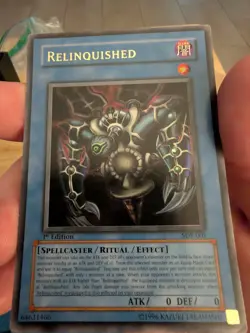 Yu-Gi-Oh 1st Edition Relinquished SDP-001 Ultra Rare LP - Image 1