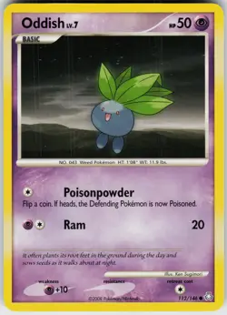 Pokemon Oddish (112) 112/146 Legends Awakened Common card - Image 1