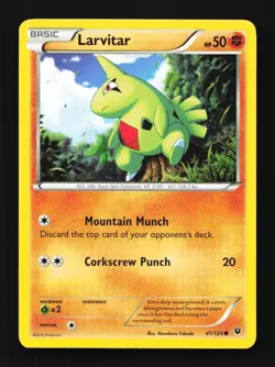 Larvitar 41/124 Fates Collide English Pokemon Card TCG - Image 1