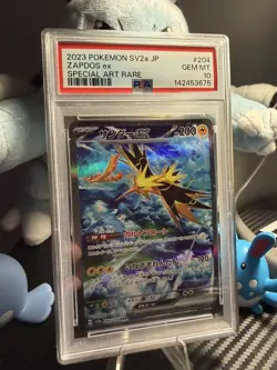 Zapdos EX PSA 10 Japanese Pokemon Card 204/165 SV2a 151 SAR Holo 2023 Gem Mint - Image 1