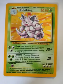 Pokemon Nidoking Holo - Base Set Italian 11/102 WOTC Vintage TCG Card - Image 1