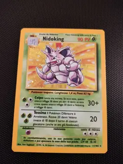 Pokemon Nidoking Holo - Base Set Italian 11/102 WOTC Vintage TCG Card - Image 2