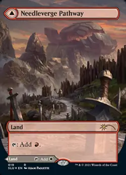 Needleverge Pathway // Pillarverge Pathway (Borderless) [Secret Lair: Ultimate E - Image 1