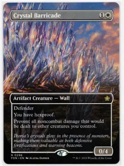 MTG Crystal Barricade (Borderless) #296 Foundations Regular Non Foil NM/M - Image 1